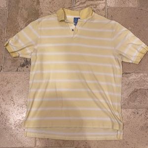 Men’s Jos. A. Bank Yellow/White Striped Polo Sz L